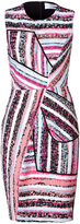 Thumbnail for your product : Prabal Gurung Printed Sheath with Asymmetric Draped Inserts
