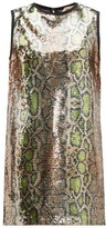 Thumbnail for your product : No.21 Fantasia Snake-print Sequinned Dress - Multi