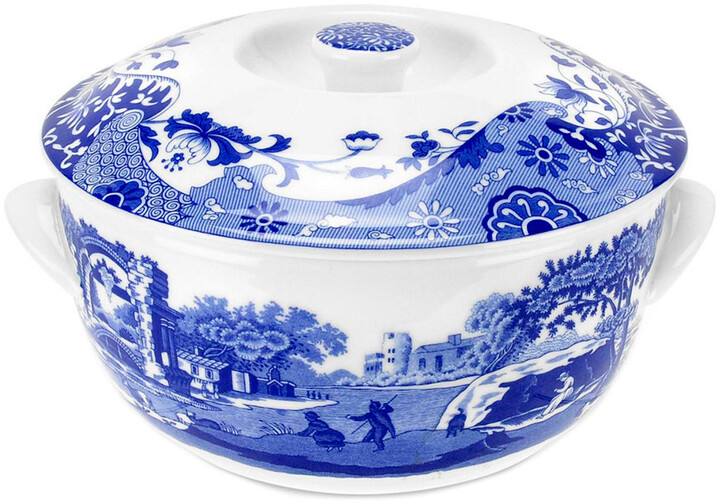 Spode Blue Italian Round Covered Deep Dish