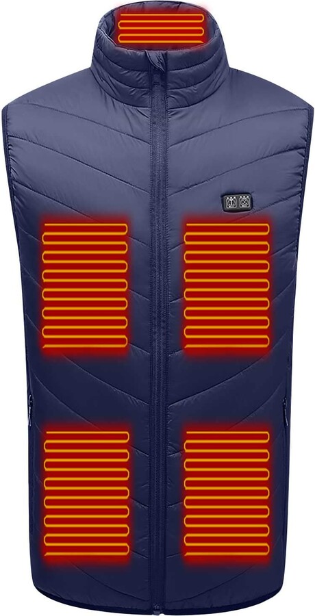 Alwyeans Vest Heated Fleece Lightweight Thermal Sleeveless Gilet
