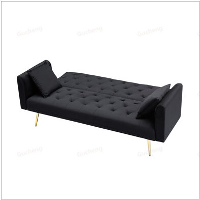 71-inch Foldable Double Sofa with American Retro Style, Velvet Material for Small Living Rooms, Bedrooms, and Offices