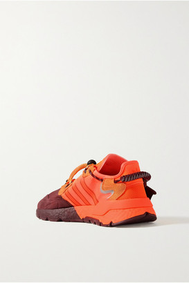 adidas Ivy Park Nite Jogger Canvas-trimmed Ripstop, Neoprene And Suede Sneakers - Orange
