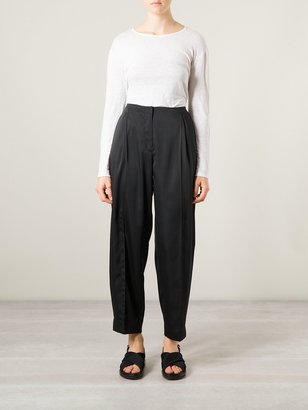 Cédric Charlier wide leg cropped trousers - women - Polyester - 44