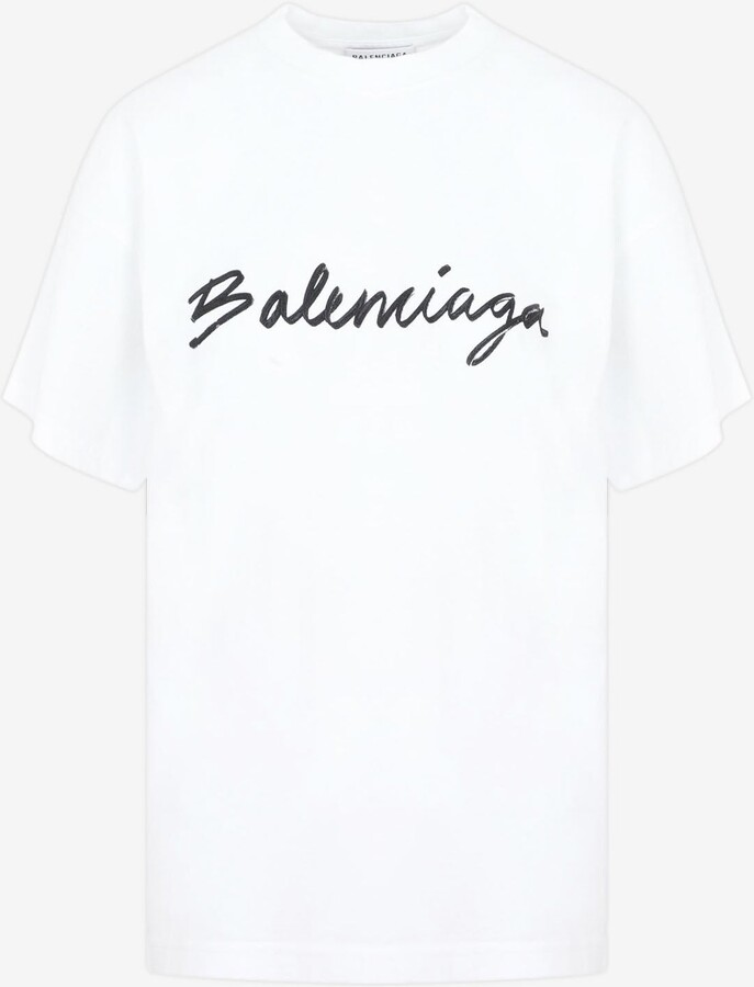Balenciaga Logo T-shirt | Shop the world's largest collection of 