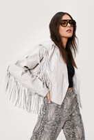 Thumbnail for your product : Nasty Gal Womens Icon Fringed Leather Jacket