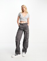 Thumbnail for your product : Stradivarius ballet wrap tee in grey marl