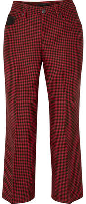 Marc Jacobs Cropped Houndstooth Twill Straight-leg Pants