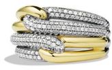 Thumbnail for your product : David Yurman Labyrinth Triple-Loop Ring with Diamonds and Gold
