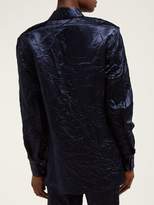 Thumbnail for your product : Sies Marjan Sander Crinkled Satin Shirt - Womens - Navy