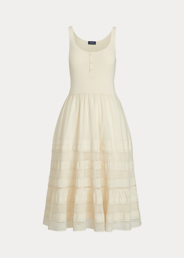 polo ralph lauren cotton voile midi dress