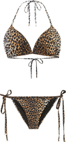 Thumbnail for your product : Dolce & Gabbana Leopard Triangle Bikini