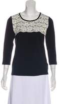 Thumbnail for your product : Max Mara Weekend Lace-Paneled Long Sleeve Top