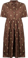Thumbnail for your product : b+ab Floral Embroidered Shirt Dress