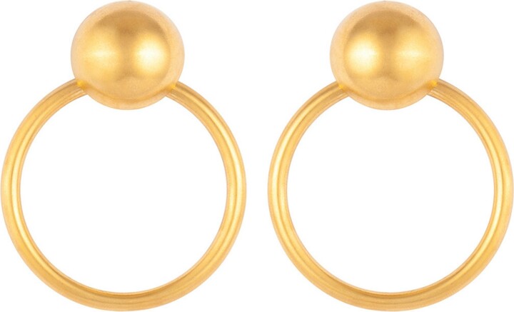 Susan Caplan Vintage 1980s Vintage Door Knocker Oversized Earrings