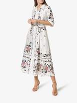 Thumbnail for your product : Erdem Kasia floral print cotton shirt dress