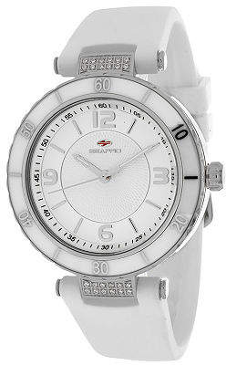 Seapro Womens White Ceramic and Stainless Steel Bracelet Watch Family