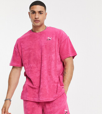 Puma skate towelling t-shirt in pink exclusive to ASOS - ShopStyle