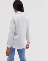 Thumbnail for your product : ASOS DESIGN DESIGN relaxed satin long sleeve shirt