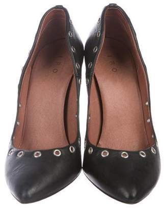 IRO Leather Grommet-Accented Pumps