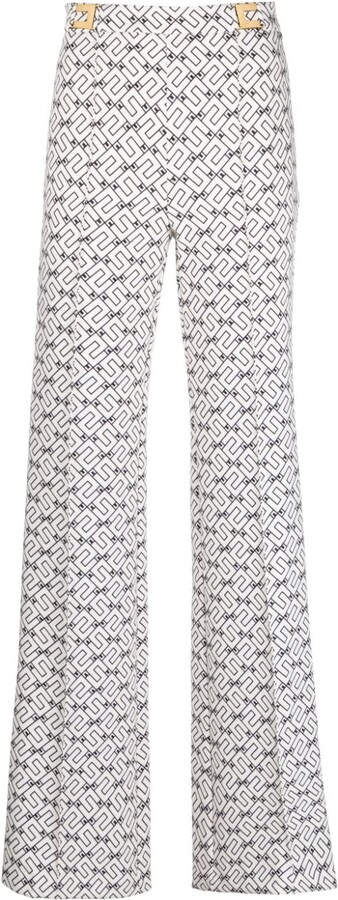Elisabetta Franchi logo-print crepe shorts - Neutrals