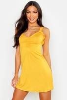 Thumbnail for your product : boohoo Rouche Front Frill Mini Dress