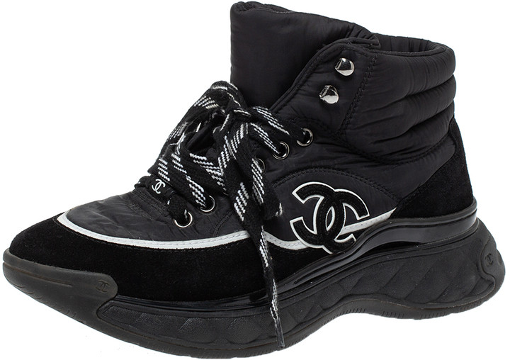 converse chanel quilted nylon