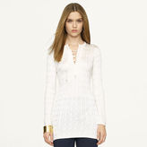Thumbnail for your product : Ralph Lauren Black Label Cable-Knit Silk Tunic