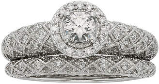 JCPenney MODERN BRIDE 1 CT. T. W. Certified Diamond Art Deco Bridal Ring Set