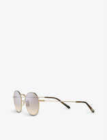 Thumbnail for your product : Oliver Peoples OV1282ST Weslie Sun circular-frame titanium and glass sunglasses
