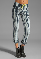 Thumbnail for your product : Blue Life Fitted Sweat Pant in Black/White Tie Dye