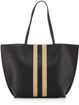 Thumbnail for your product : Neiman Marcus Reversible Stripe-Detail Tote Bag, Black