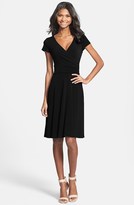 Thumbnail for your product : Maggy London Cap Sleeve Matte Jersey Faux Wrap Dress