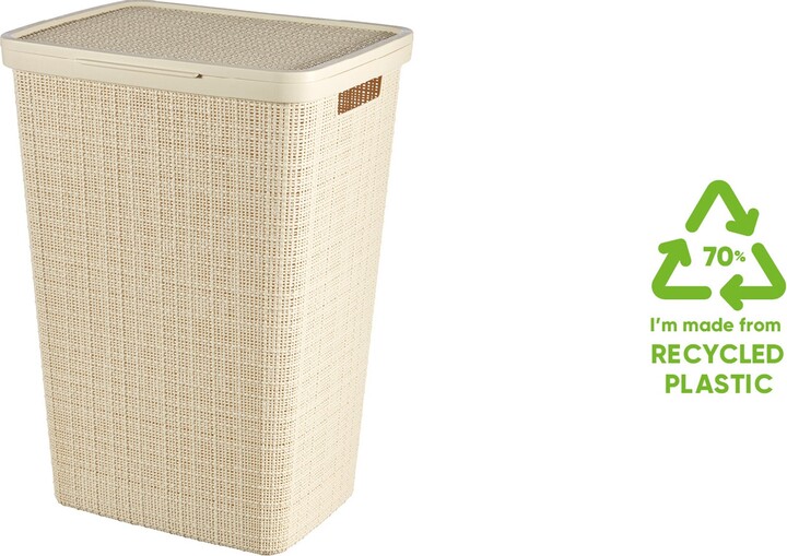 Curver Jute Laundry Hamper, 58L OffWhite ShopStyle Decor