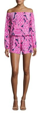 Lilly Pulitzer Lana Off-the-Shoulder Knit Romper