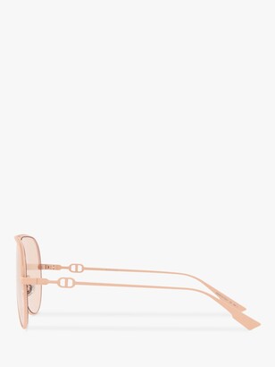 Christian Dior CD001099 Women's Aviator Sunglasses, Rose Gold/Pink