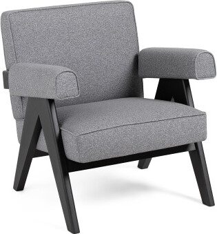 TJMAXX 24.5X39 Chandigarh European Oak And Boucle Armchair