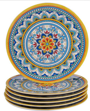 Certified International Portofino Set/6 Dinner Plate 11"