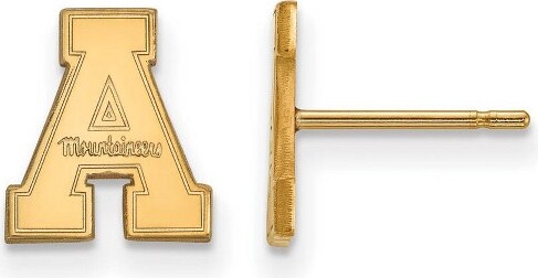 Black Bow Jewelry Co. BlackBowJewelry14kYellowGoldPlatedSterlingSilverAppalachianStateMountaineersNCAALogoExtraSmallPostEarrings