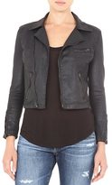 Thumbnail for your product : AG Jeans The Coated Biker Jacket - Black Slick