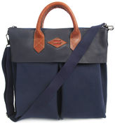 Thumbnail for your product : Leon FLAM - 21h bag Blue, leather and canvas