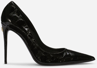 Dolce & Gabbana Tortoiseshell-print patent leather pumps