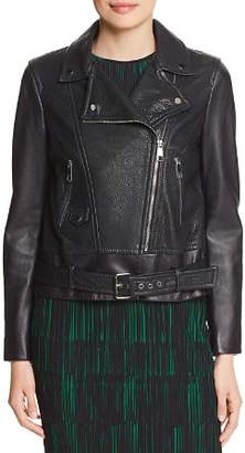 BOSS Sadana Leather Moto Jacket