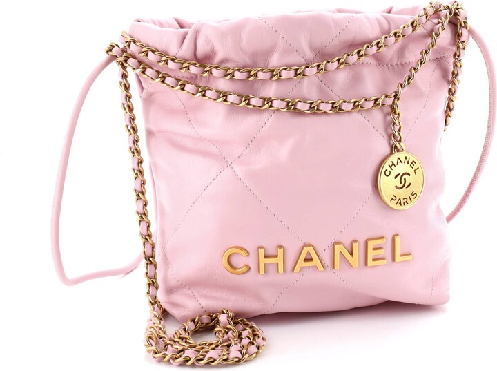 Chanel 22 Chain Hobo Quilted Calfskin Mini