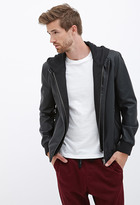 Thumbnail for your product : 21men 21 MEN Faux Leather Hooded Jacket