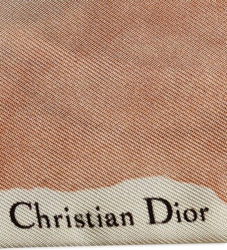 Christian Dior Pre-Owned Illustration-Print Silk Twilly Scarf