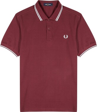 Fred Perry M3600 Burgundy Piqué Cotton Polo Shirt