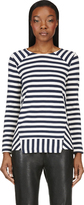 Thumbnail for your product : Marc by Marc Jacobs Navy Stripe Crewneck Sweater