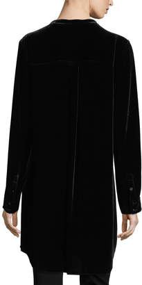 Eileen Fisher Long Washable Velvet Tunic Top, Plus Size