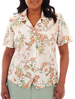 Thumbnail for your product : Alfred Dunner Amalfi Coast Floral Print Blouse - Plus