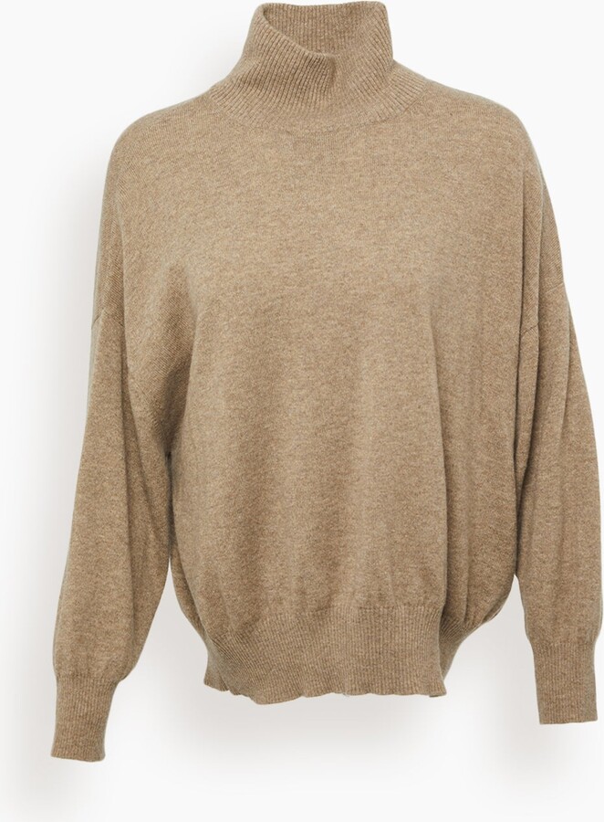 LOULOU STUDIO Murano High Collar Sweater in Brown Melange ShopStyle